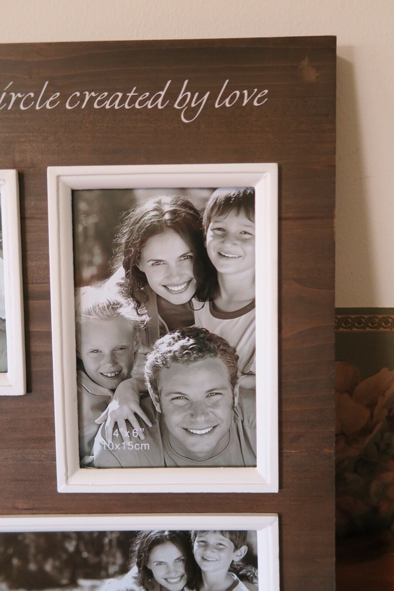 4 in 1 Family Brown Wooden Rustic Photo Frame Multi Picture Collage Gift  Present | eBay Australia, image size:800x1200