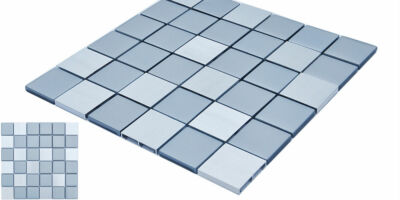 Metall mosaik fliesen fliese bordüre mosaic Grau Mix matt 23565ET