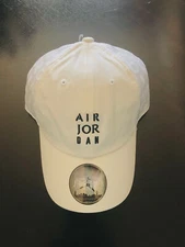 Super Rare New Air Jordan Jumpman 23 Adjustable Hat Cap AO2870-100 White Black