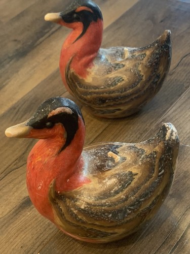 NEW Red Duck Bird Candles Beautiful Colorful Vintage Never Lit Swaziland Design - Picture 2 of 9
