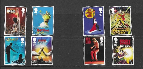 GB – 2011 Musicals VFU set from FDC - pre-owned