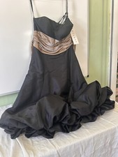 NWT Strapless Bridesmaid/PromDress, Bill Levkoff, Size 10, Black with Taupe sash