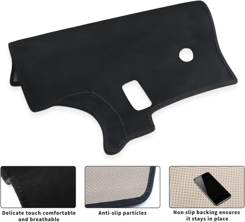 Black Suede Console Dashboard Mat Protector Cover Pad Carpet Fits 16-23 Tacoma - Picture 5 of 6