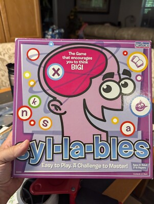 SYL-LA-BLES Board Game Cadaco Educational 100% COMPLETE Syllables 2008