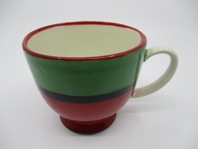 GAIL PITTMAN CHRISTMAS MUG / CUP - Green / Red/ Holly - 4''  0612H