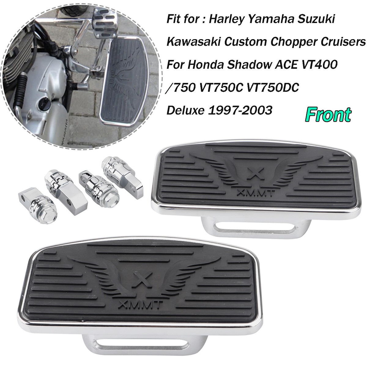 スティッチ Driver CNC Stretched Floorboard For Harley Touring Street