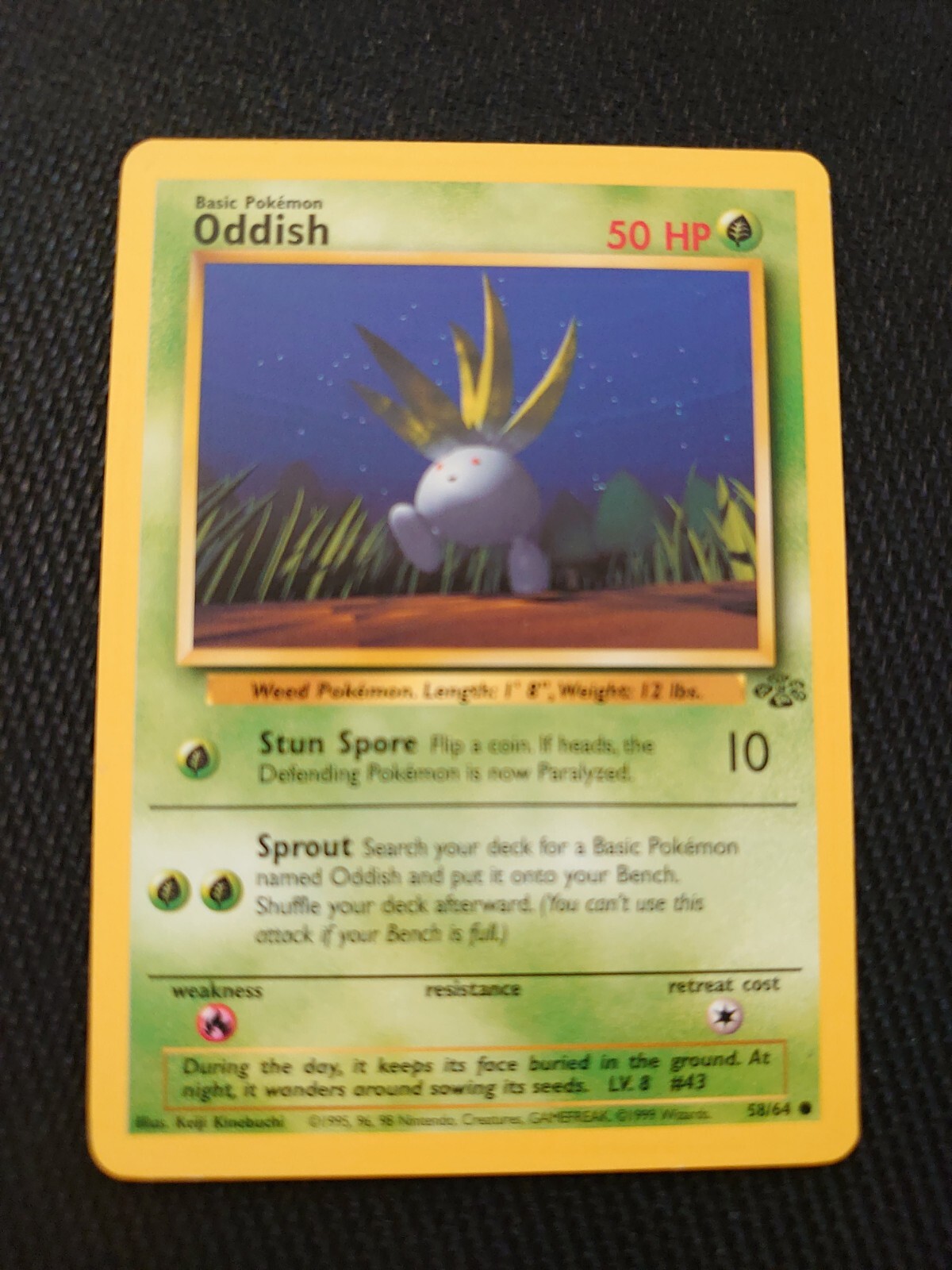 Pokémon TCG Oddish Jungle 58/64 Regular Unlimited Common NM