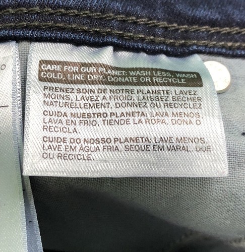 Levi's 512 Womens Perfectly Slimming Boot Cut Dark Wash 28w x 28L Black Label - Imagen 10 de 11