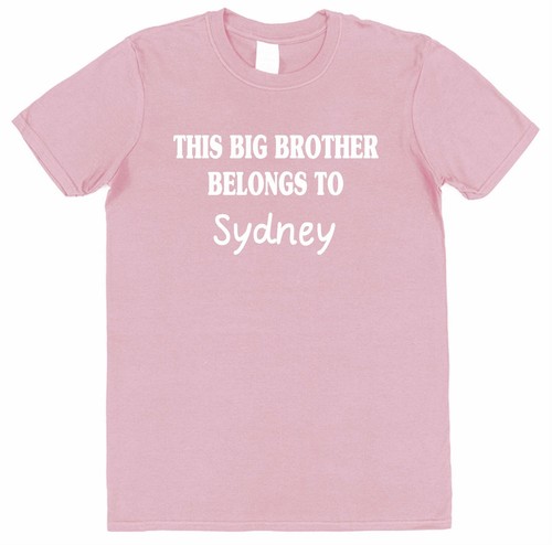 Personalised This Big Brother Belongs T-Shirt Any Names All Colours Adults Kids - Picture 11 of 23