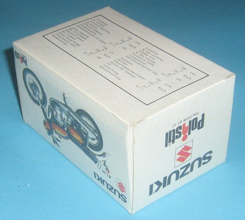 VINTAGE MOTO SUZUKI 1:24 POLISTIL GT 51 POLITOYS NEW IN BOX 70'S TOY - Picture 9 of 12