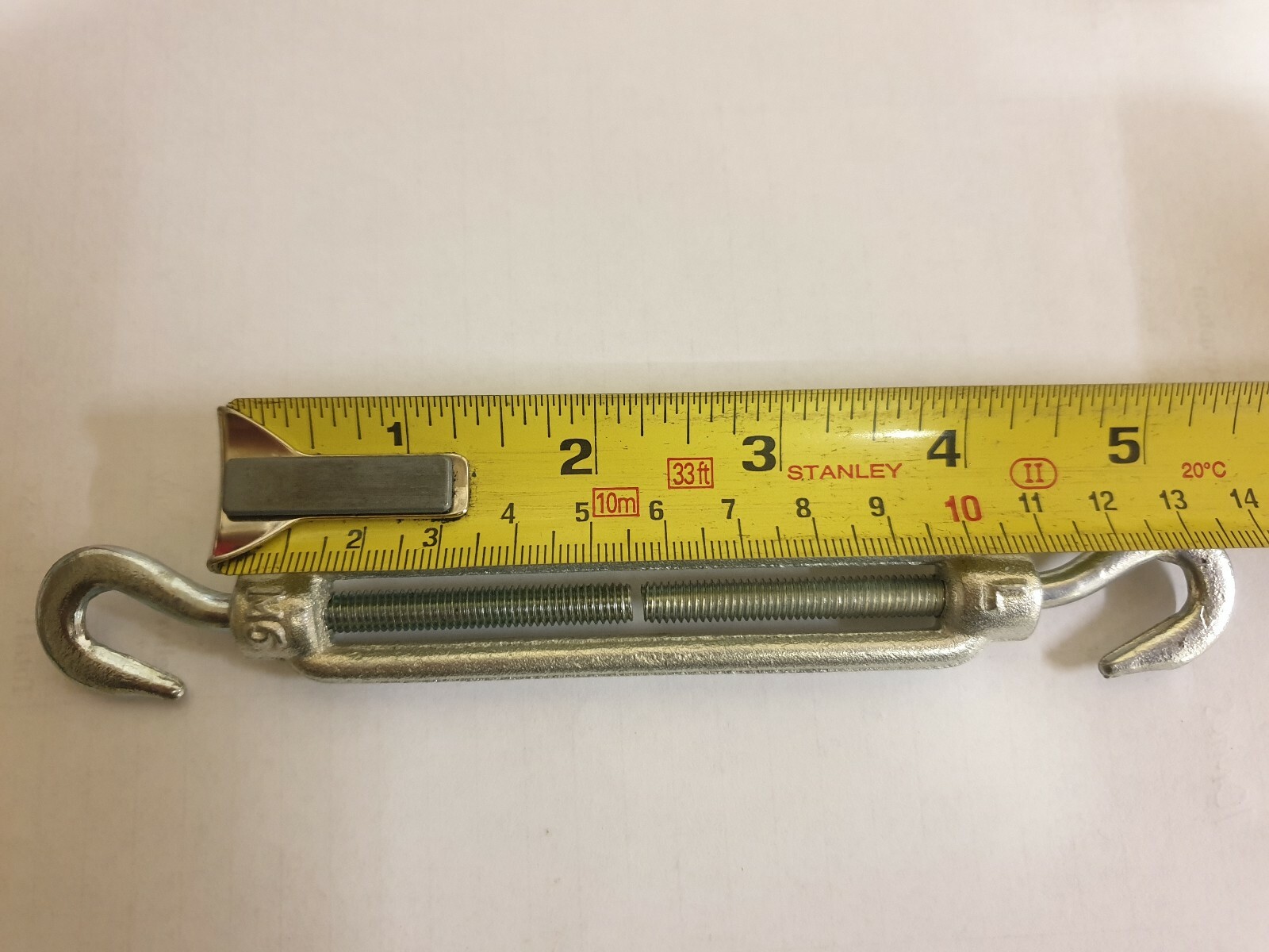 M6 Galvanised Hook & Hook Straining Screw Tensioner Turnbuckle