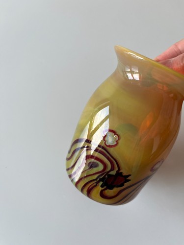 Vintage Dudley Giberson Studio Art Glass 1976 Vase SIGNED Stars Clouds - Picture 4 of 12