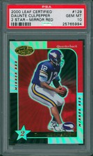 2000 Leaf Certified 2 Star Mirror Red DAUNTE CULPEPPER #129 Rare SP PSA 10 Pop 1