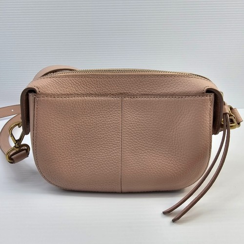 Mimco Lock-It Mini Saddle Bag Pink Pebble Grain Leather - Fast Postage !! - Picture 4 of 11