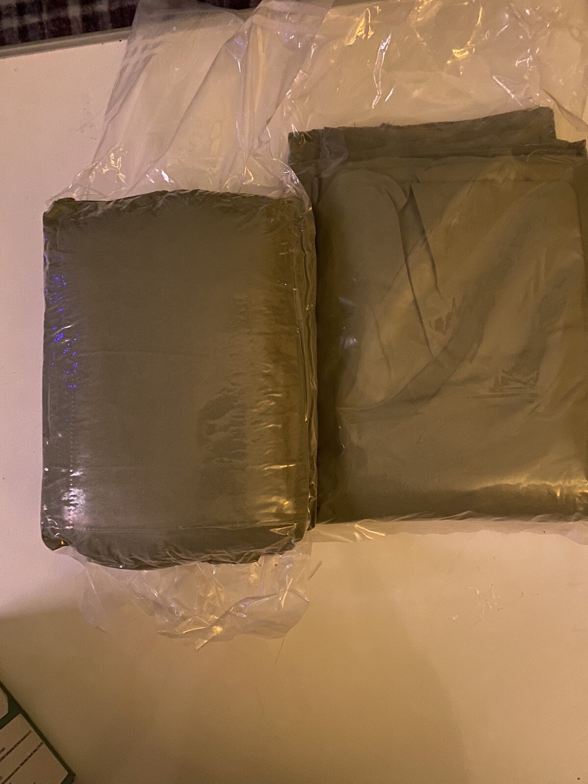 Duvet Cover Set for Full Comforter Olive Green w/ 4 Pillow Case &Shams-image