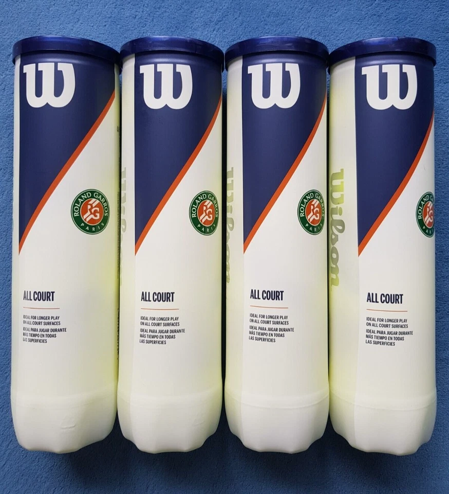 4 x 4er-Dose Wilson Tennisbälle Roland Garros Allcourt, neu, druckverpackt