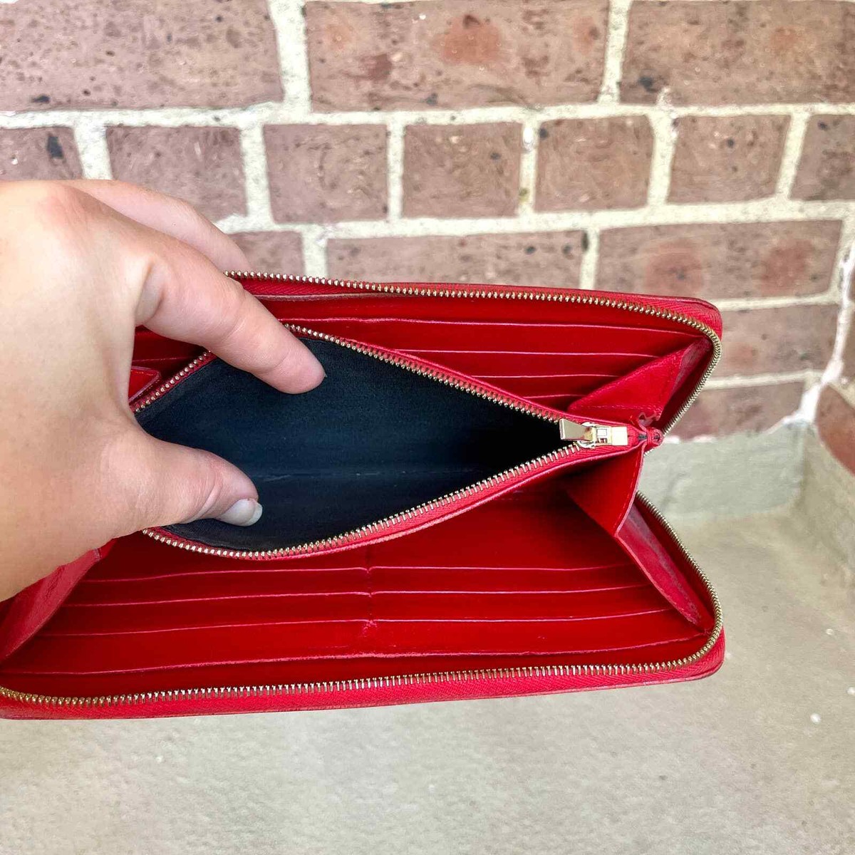 Celine Large Zip Around Wallet Multifuction Grained Calfskin