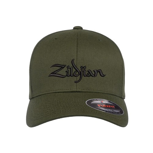 Zildjian Logo Embroidered Flexfit Hat Flat and Curved Black, Navy, Olive, Grey - Picture 11 of 13