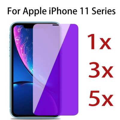 For iPhone 11/Pro/Pro max Anti Blue Light Filter Tempered Glass Screen Protector