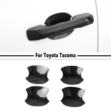For 2024-2025 Toyota Tacoma ABS Carbon Fiber Pattern Door Handle Bowl Cover Trim