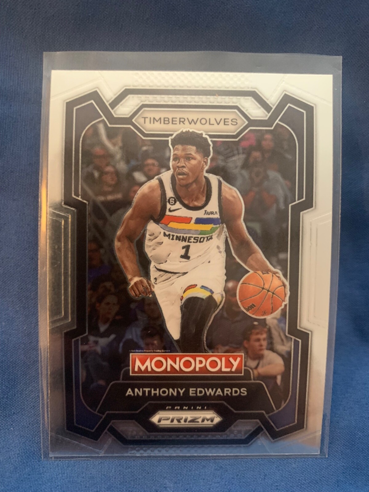 2023-24 Panini Prizm Monopoly - Silver Prizm #52 Anthony Edwards