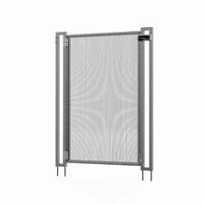 Domi 4.5FT Self-Closing Pool Fence Gate Kit w/ Safety Lock, Weatherproof (Gray)