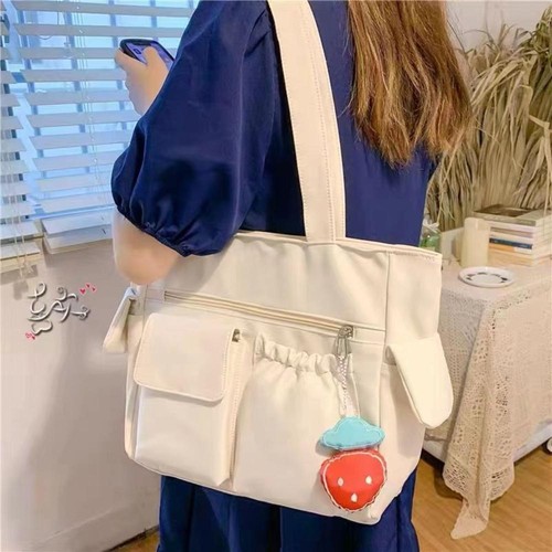 Damen Messenger Bag, Nylon Schultertasche, Preppy Student Book Bag, Commuter Han - Bild 12 von 28