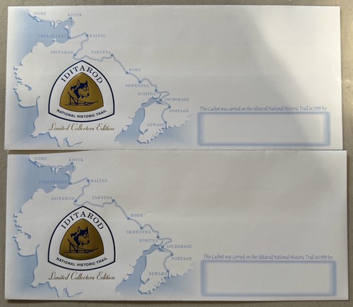 2- Vintage Iditarod Musher Cachet Carried UNSIGNED By The Musher Anchorage Nome - Picture 3 of 3