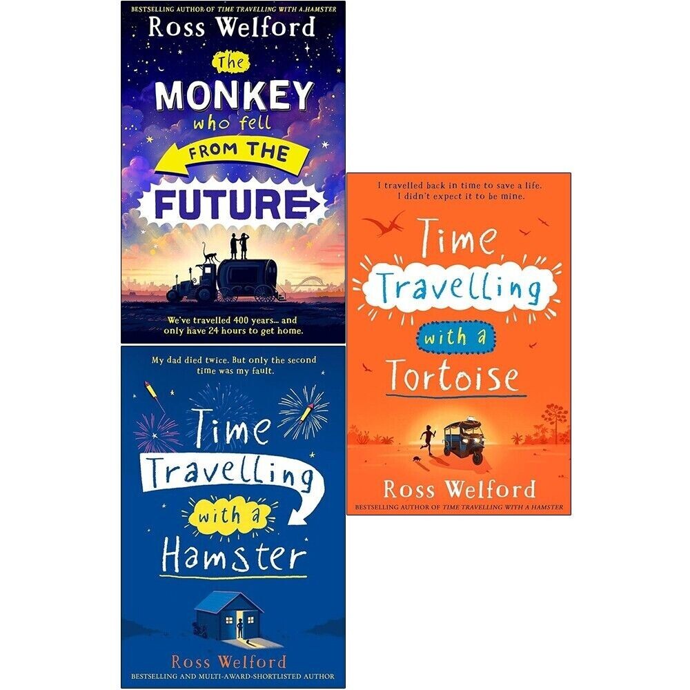 Ross Welford Collection 3 Books Set Monkey Who,Time Travelling with a Tortoise