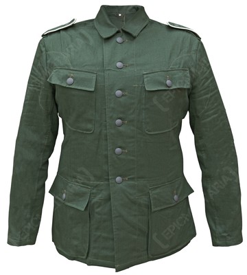 WW2 German Army M43 Reed Green HBT DRILL TUNIC Combat Jacket