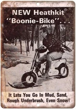 Bonnie-Bike Mini Bike Snow Tires Ad Reproduction Metal Sign A350