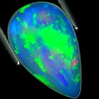 2.36 Ct Natural Ethiopian Cabochon Opal Gemstone Multi Color Pear Cut — photo 2
