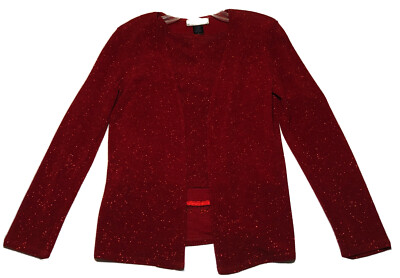 dress barn christmas tops Women's 2 Piece Elegant Red Top Size Small Sm DRESSBARN Christmas Holiday  Formal