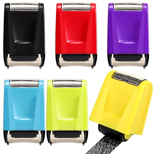 6 Pcs Privacy Stamp Roll ID Protection Roller Stamp Identity Theft Protection - Picture 2 of 8
