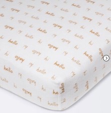 Cloud Island Fitted Crib Sheet Hi Hello - Unisex Crib Sheet 100 Soft Cotton New