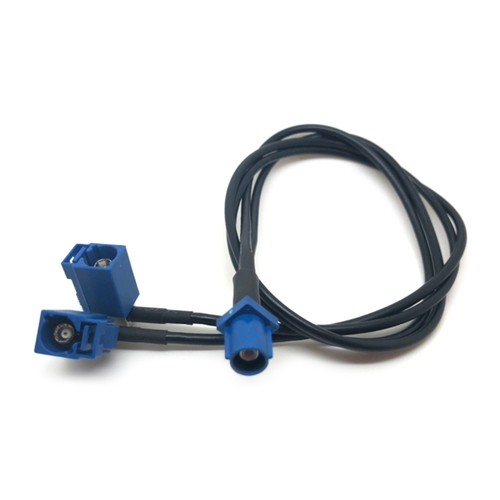 19.69inch (50cm) Fakra C Male to Dual Female Jack Y Shape Splitter Cable RG174 - Picture 5 of 8