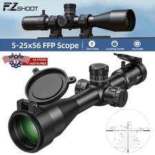 5-25x56 FFP Rifle Scope Long Range Hunting Optic Scope w/MOA Illuminated Reticle