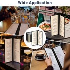 WeChef 60 Pcs Restaurant Menu Covers Holder 4.25x11" 2 Page 4 View for Wine List — photo 8