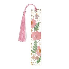 Dry Flower Bookmarks, Pink Flower Book Marks for Reading Women, 1 Pcs