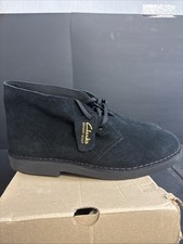 Clarks Desert Black Suede Daimler Noir boots men US 11.5 NWB (LM00163)