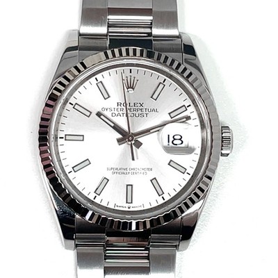 Rolex Oyster Oysterseel Perpetual Datejust Silver Dial 36mm Watch 2021 126234