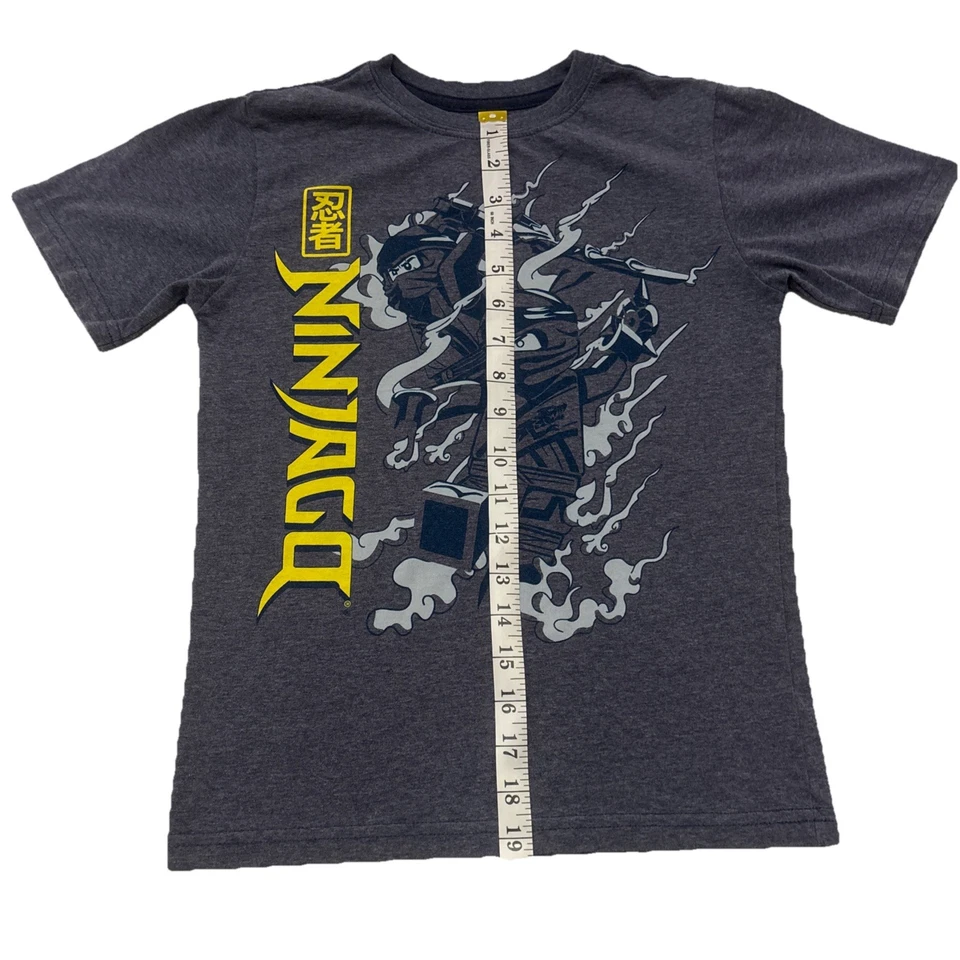 Camiseta Lego Ninjago Estampado Gráfico Azul Gris Manga Corta Jóvenes Niños ✅ Talla Mediana Foto 4 de 4