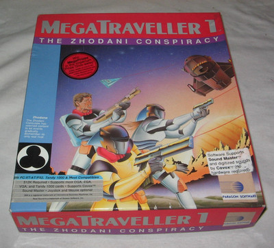 Mega Traveller 1 -The Zhodani Conspiracy IBM-TANDY 5.25 Floppy Untested Sci-fi