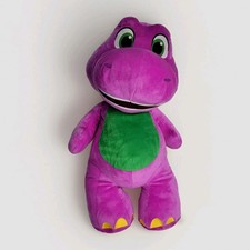 Fisher-Price Barney Dinosaur Plush Large Purple Green Stuffed Toy Cute Soft Gift