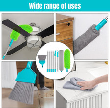 Microfiber Feather Duster 5-in-1 Kit, Dusters for Cleaning, Duster with Exten...