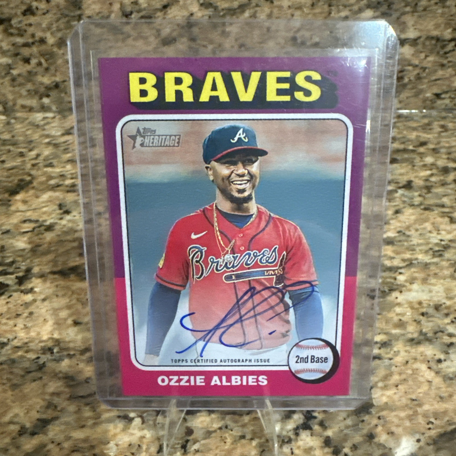 2024 Topps Heritage High Number - Real One Autographs Ozzie Albies #ROA-OA (AU)