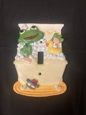 Bath Time Light Switch CoverFrogs And Duckies