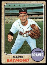 1968 Topps Claude Raymond Atlanta Braves #166