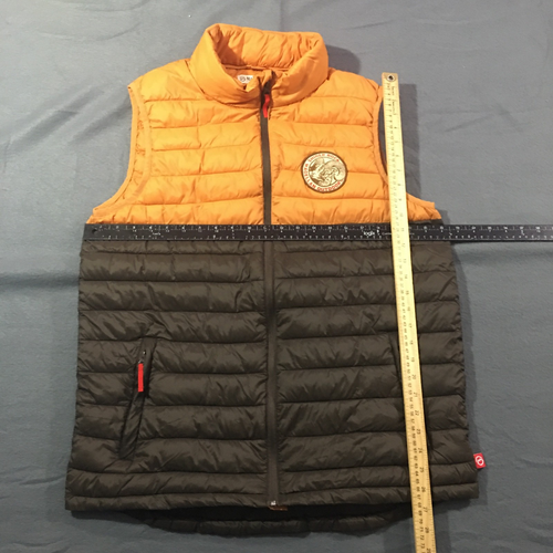 Magellan Shiner Bock Puffer Vest Adult Large Classic Fit Water Resistant Orange - Picture 4 of 6