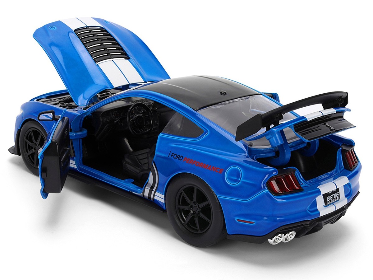 2020 FORD MUSTANG SHELBY GT500 #65 BLUE 1/24 DIECAST MODEL CAR BY